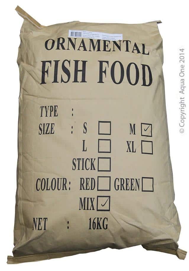 AQUA ONE ECONOMY PELLET FOOD 2MM 16KG - MINI (M) RED BAG-1