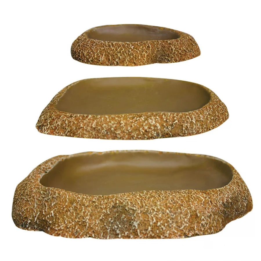 Reptile One Dyno Rock Dish Feeding Shallow L 19x15.9x2.8cm-1