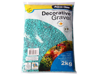Decorative Gravel 2kg Aqua 7mm