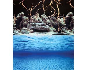 Background 30cm X 1m Sea View Rock & Wood Double Fresh Marine( Per Meter)-1
