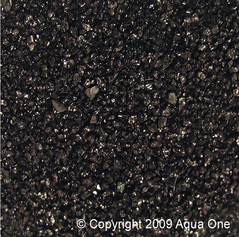 Aqua One Decorative Gravel 1kg Black Silica No.1 1mm-2