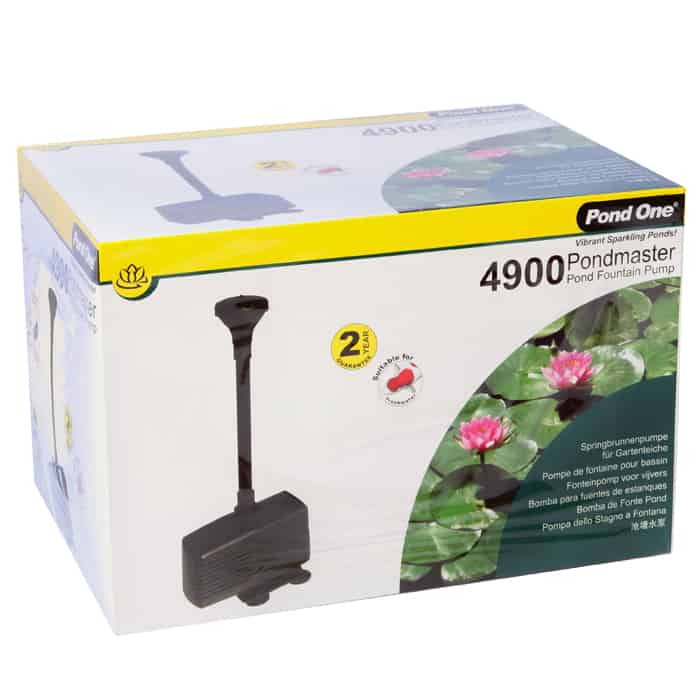Pond One Pondmaster 4900 Fountain Pump 4800LH 3.6m Mh H head height-1
