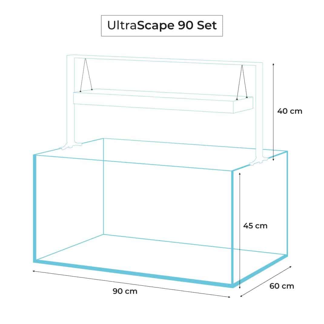 Aquael Ultrascape 90 Snow Aquarium-3