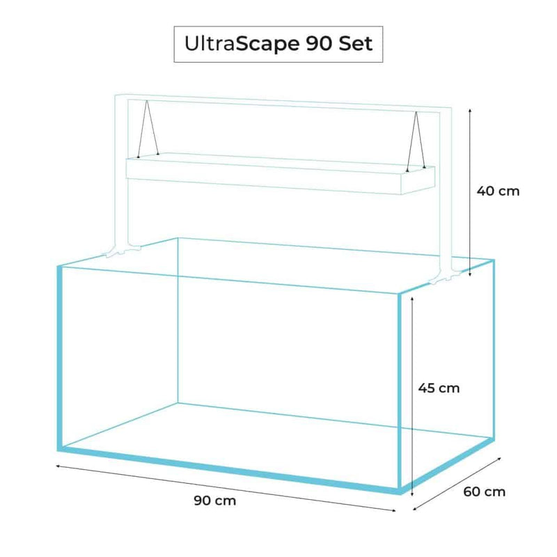 Aquael Ultrascape 90 Snow Aquarium-3