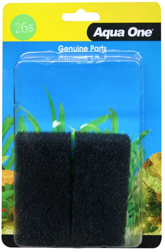 AQUA ONE SPONGE 26S - 2 PACK FOR MAXI 102F INTERNAL FILTER (25026S)-1