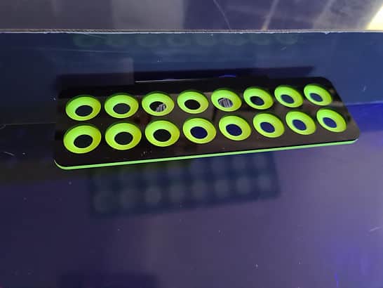 16 Hole Frag Rack Black-Neon Yellow-1