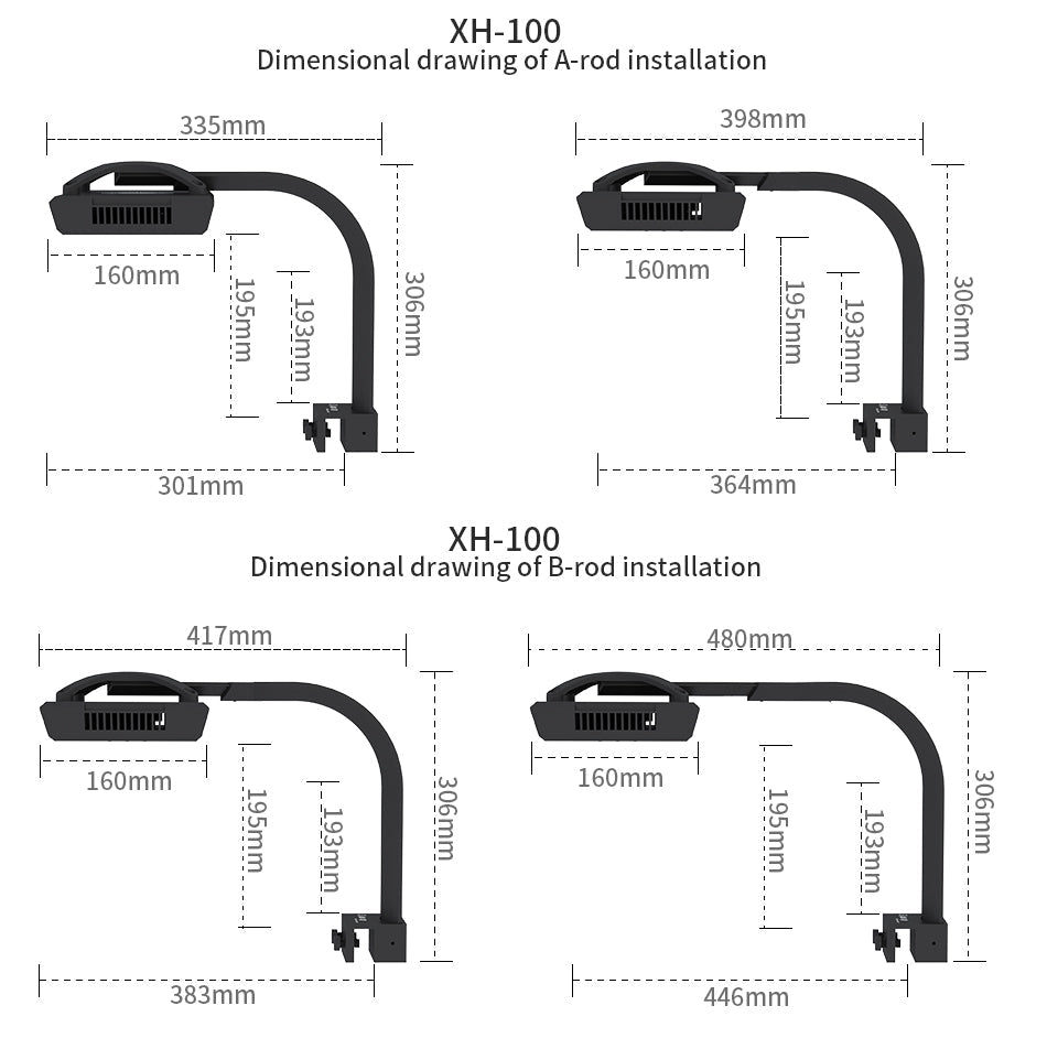 SeaTorch LM15, LM25 Mounting Arm, 30cm height-3