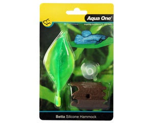 Silicone Betta Leaf Hammock With Bark 4.5 X 12cm