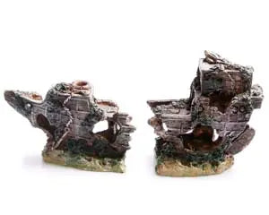 Ornament Shipwreck Sm 25x12.5cm 2 Pce-1