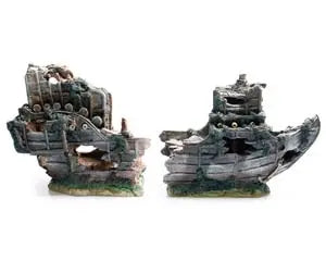 Ornament Shipwreck Lg 70x33cm 2 Pce-1