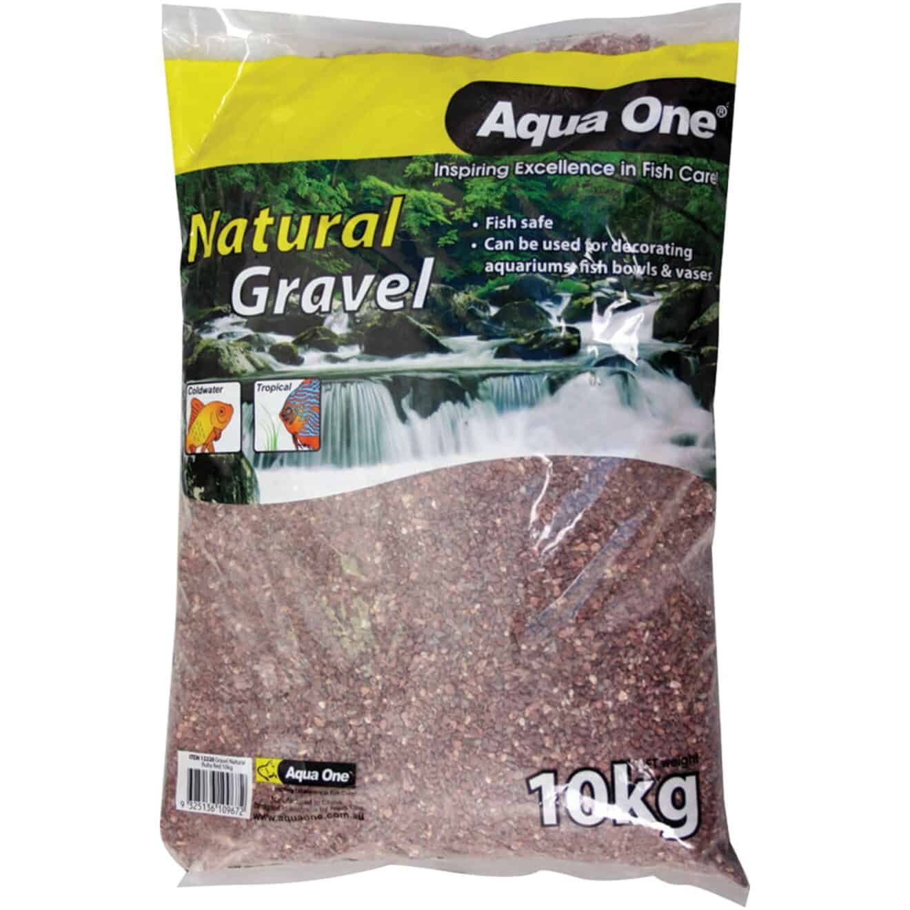 Aqua One Natural Gravel Ruby Red 10kg-1