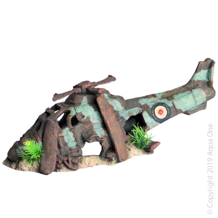 Ornament Ruined Helicopter XL 74x25x24cm
