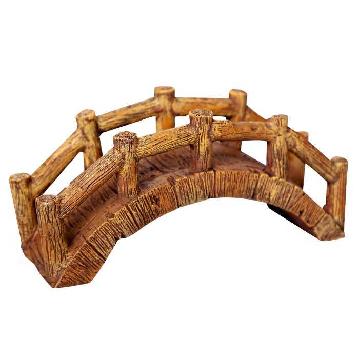 Aqua One Ornament Wooden Bridge 13.5wx5dx6cmh