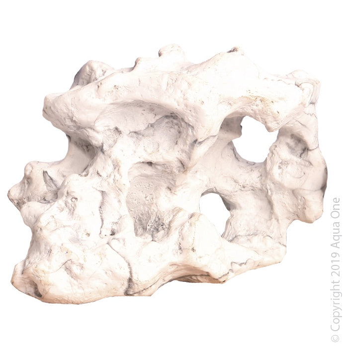 Aqua One Ornament White Marble Rock With Holes M 16.5x11.5x12cmh-1