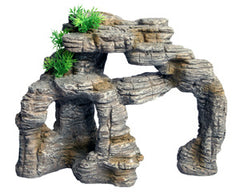 Ornament Rock Cliff With Plant 26.5x13.5x20.5cmh-1