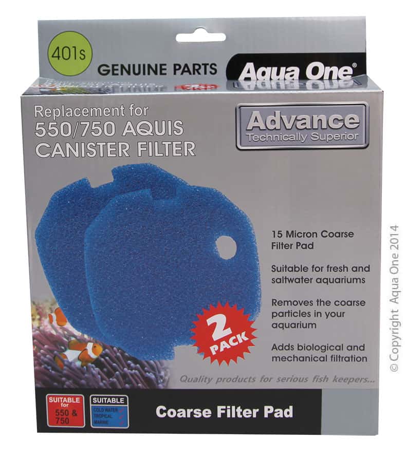 Aqua One Sponge 15ppi 2pk 401s - Aquis 550/750 - 25401s-1