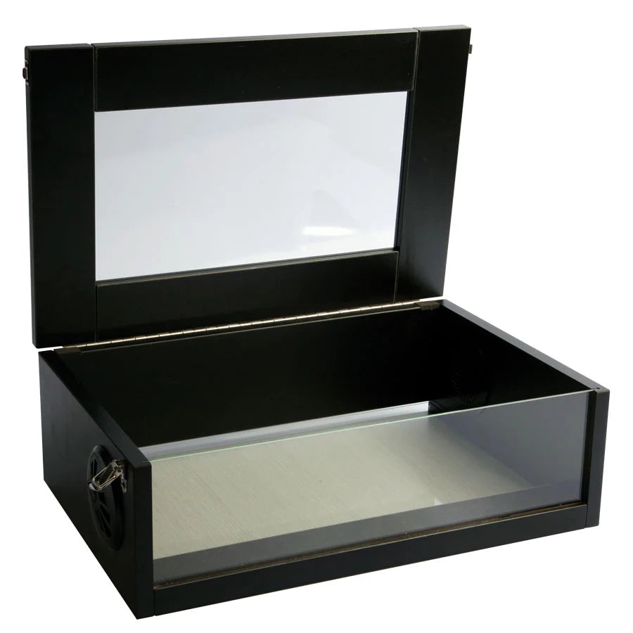 Reptile One S2M Vivarium 45x29x15cm 3mm W/ Tempered Glass Lid Matt Black-1