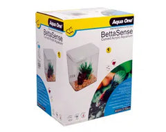 BettaSense 9.7L Curved Acrylic Aquarium 24.5x17.5x30.6cm White-2