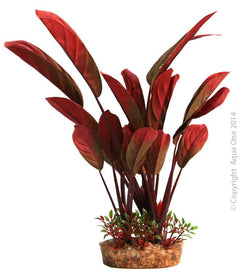 Silk Plant Red Echinodorus w Gravel Base L-1