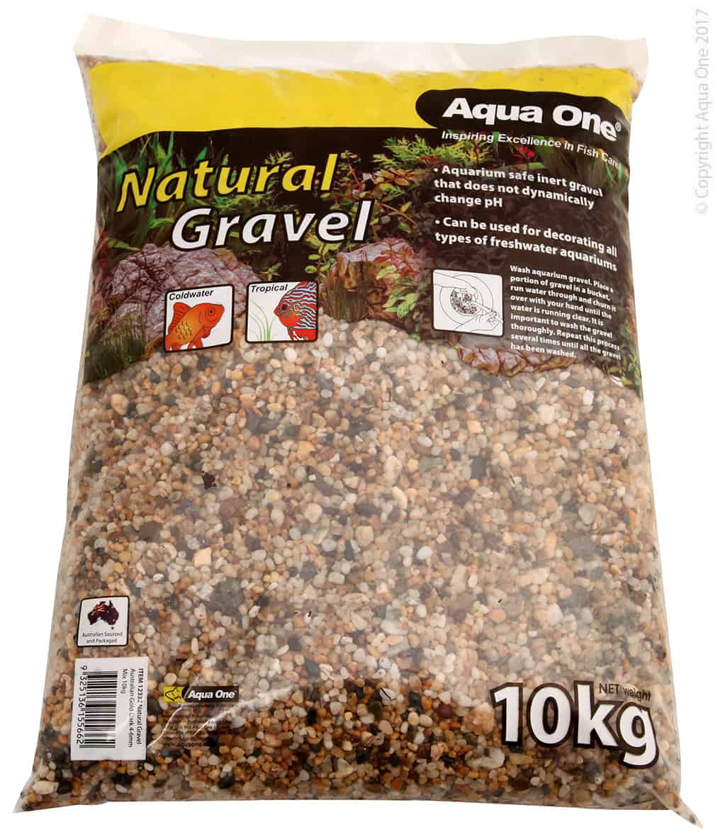 Aqua One Natural Gravel Australian Gold Dark 4-6mm Mix 10kg