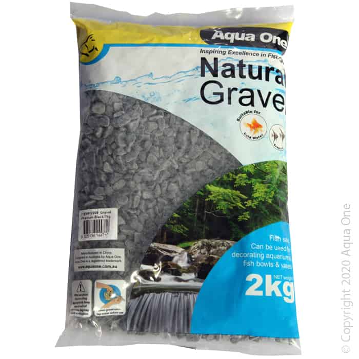 Aqua One Natural Gravel Phantom Black 2kg-1