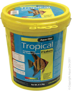 Aqua One Tropical Flake Food Bulk Bucket 3.5kg-1