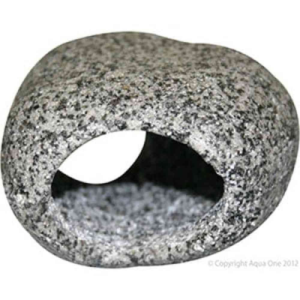 Ornament Cave Round Small 9.5x8.5x5.3cm Granite-1