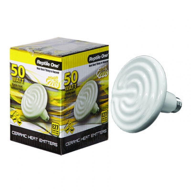 Reptile One Ceramic Heat Lamp 50w E27 Screw Fitting-1