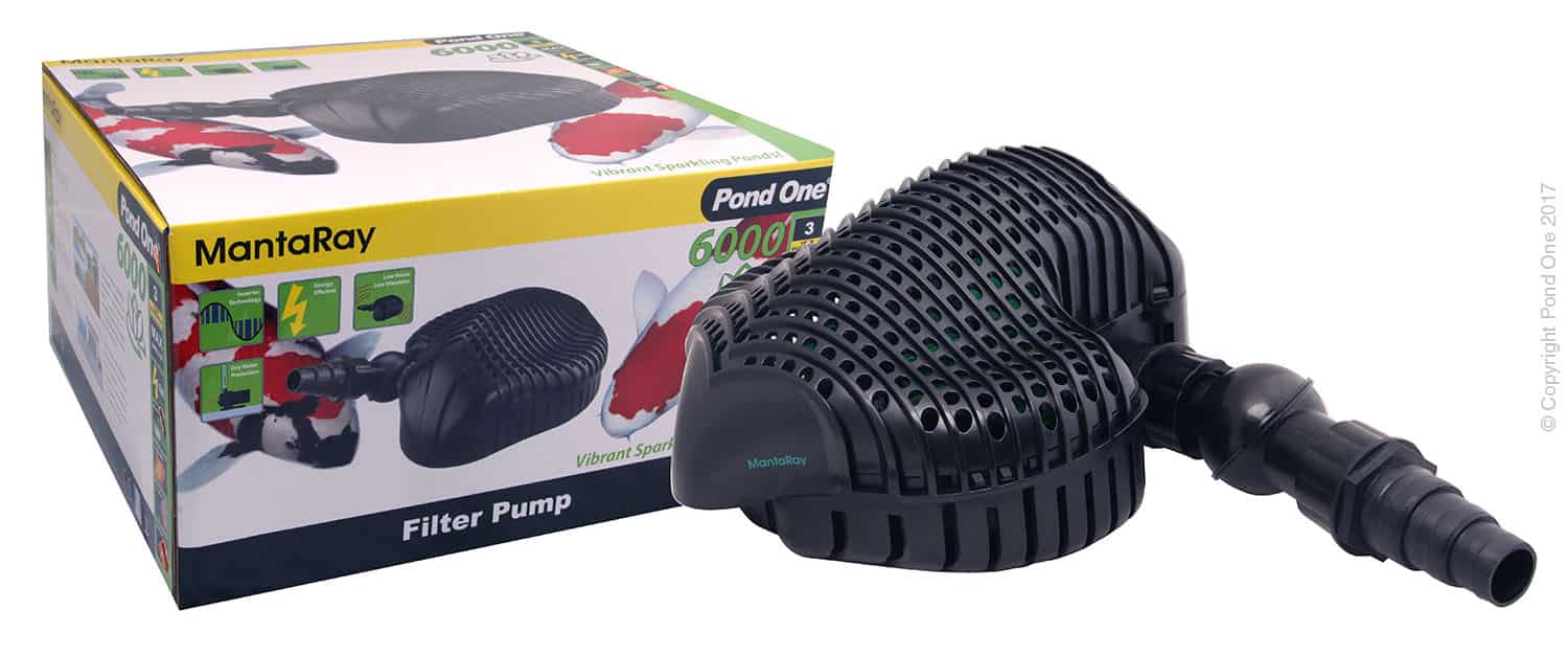 Pond One MantaRay 6000 Filter Pump 6400LH 3.3mh H 10m Cable