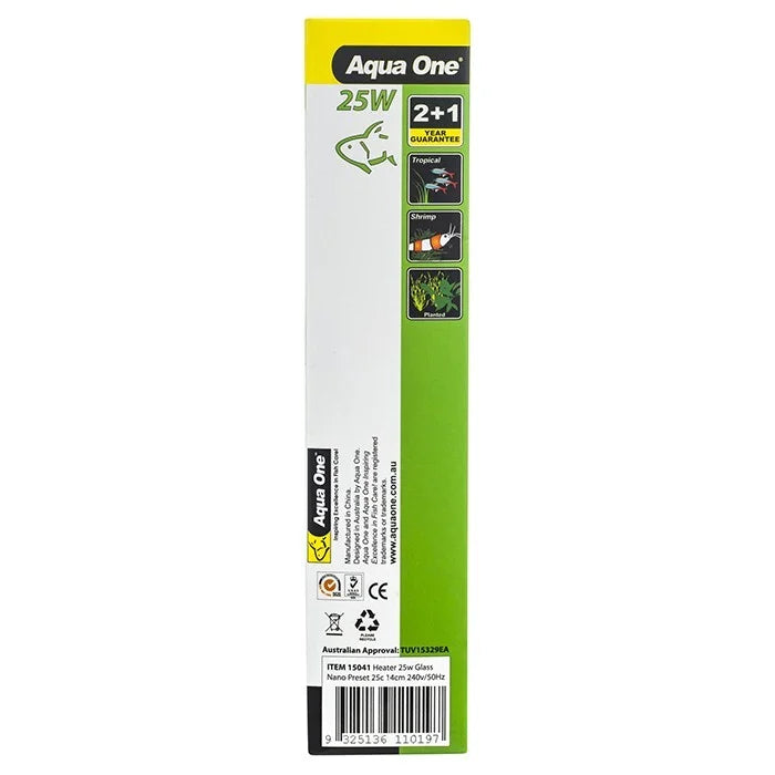 Aqua One 25w Nano Preset Heater Glass-1