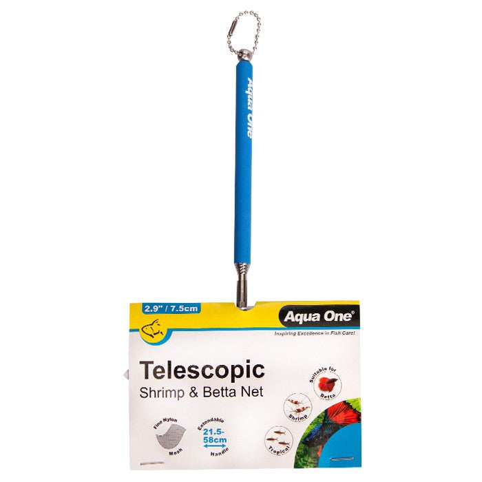 Fine Fish Net Shrimp & Betta Telescopic 2.9 X 2.7in 7.5 X 7cm