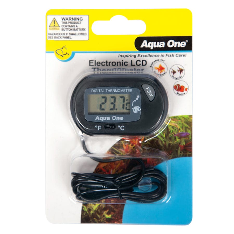 Aqua One LCD Electronic Thermometer Outside Tank ST 3-1