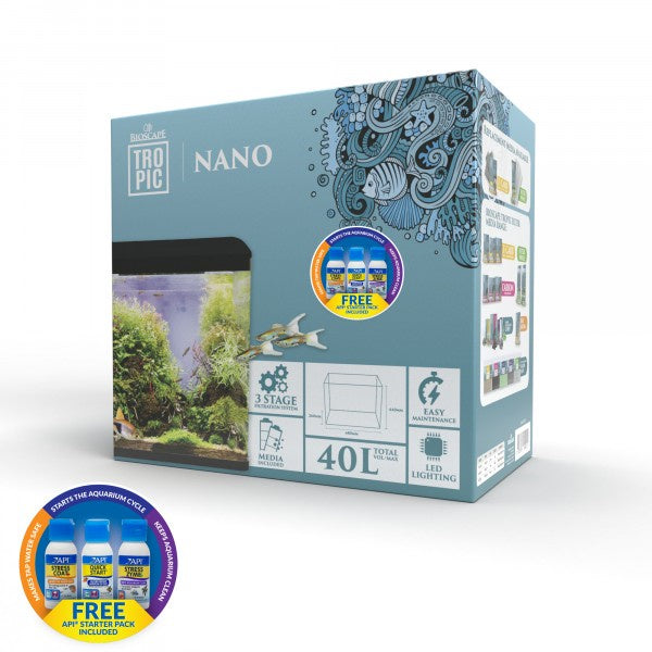 Bioscape Nano Aquarium Unit Black 40ltr 48x26x44cm-1