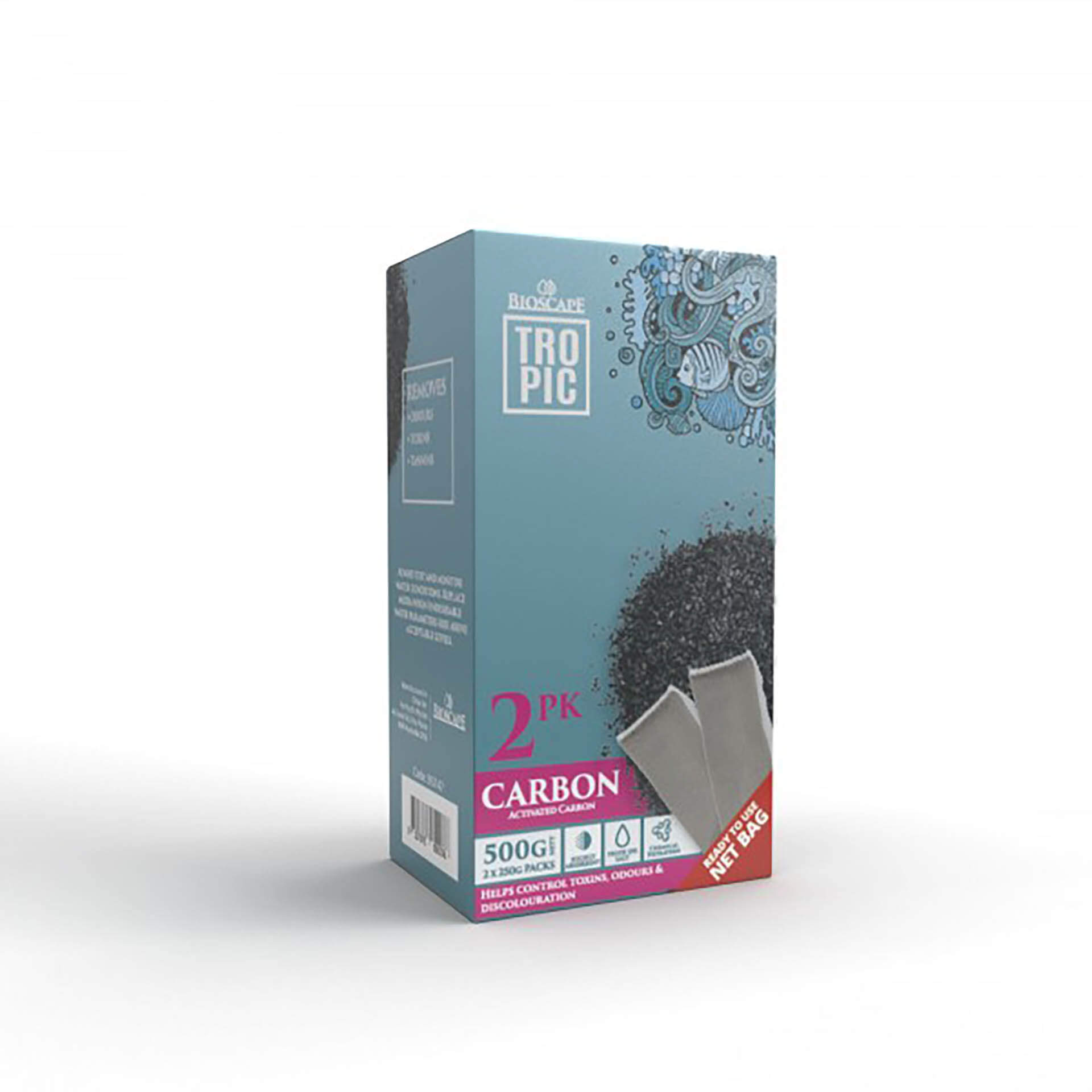 Bioscape Premium Carbon Pouches 500gm 2 x 250gm-1