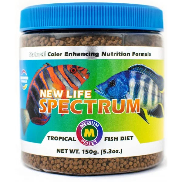 New Life Spectrum Medium Tropical Fish Diet 150g - Sinking Pellet 2-2.5mm-1