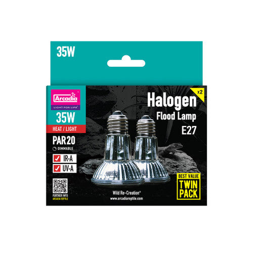 Arcadia Twin Pack - Halogen Flood 35w x 2