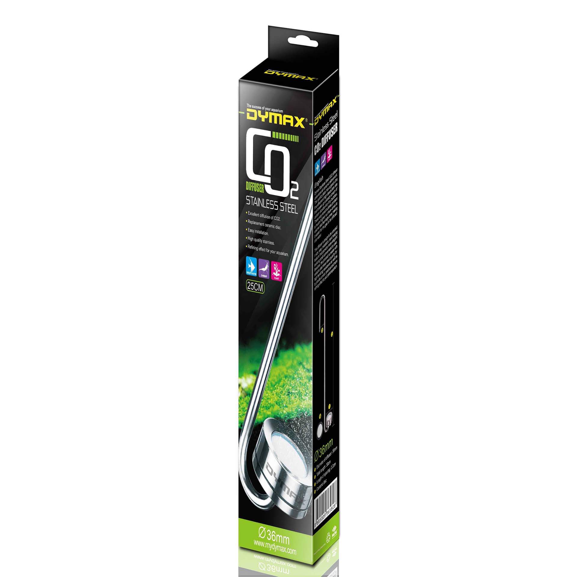 Dymax Stainless CO2 Diffuser 36mm