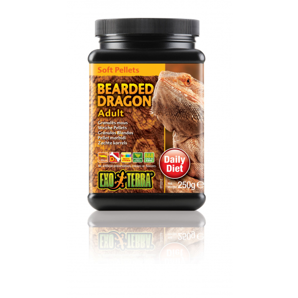 Exo Terra Bearded Dragon Food Adult Soft Pellets 250g