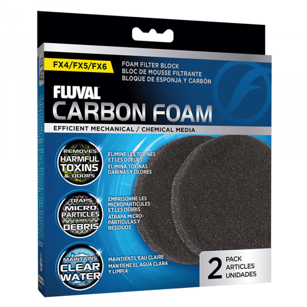 Fluval FX4/FX5/FX6 Carbon Foam 2 Pack-1