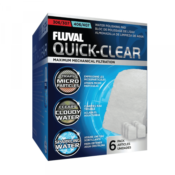 Fluval QuickClear Water Polishing Pad for 306307 406407 6 Pack