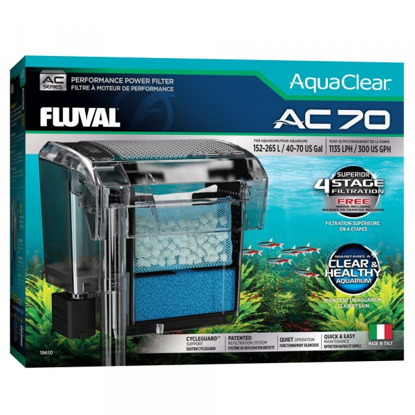 Fluval Aquaclear Hang on Filter AC70 - 1135lph-1