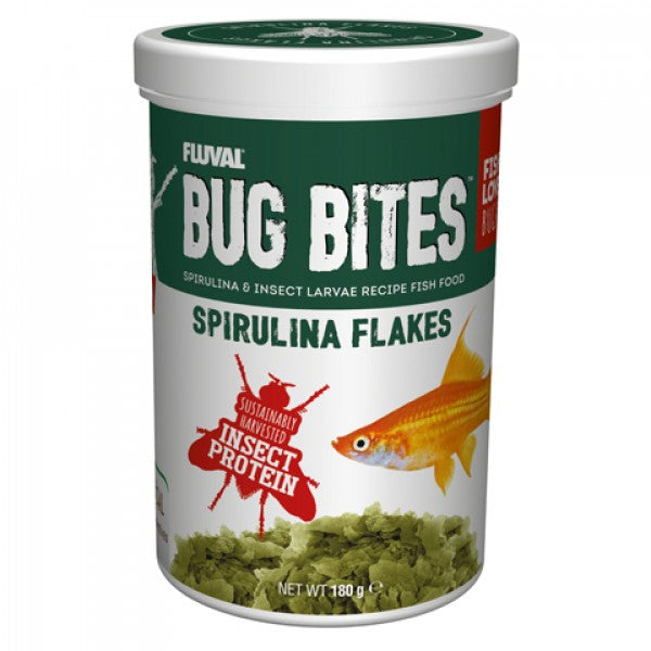 Fluval Bug Bites Spirulina Flakes