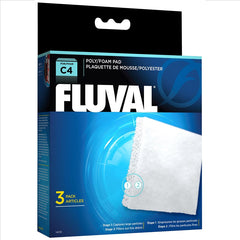 Fluval Hang On C4 Poly/Foam Pad - Pack of 3-1