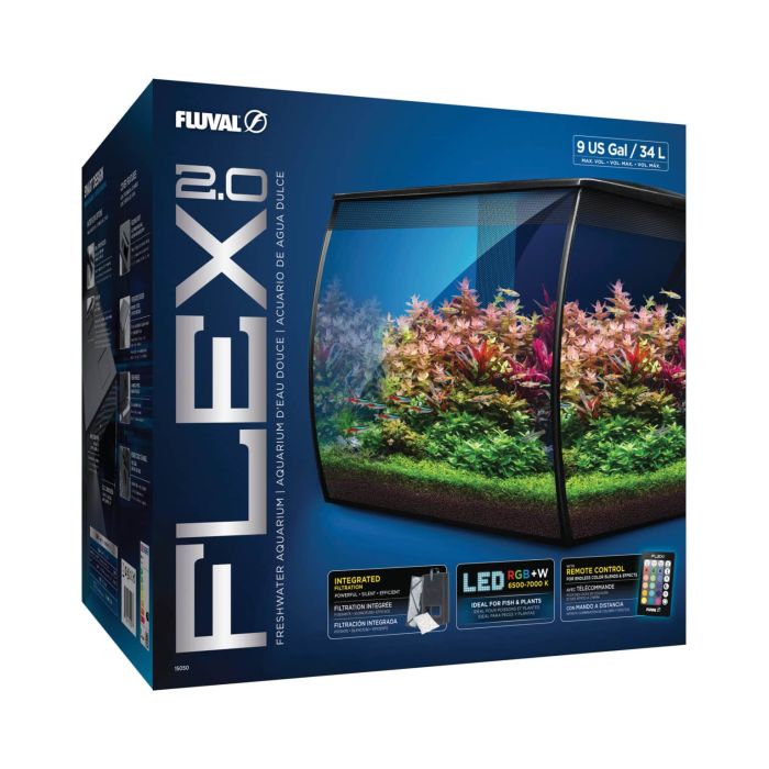 Fluval Flex Aquarium 2.0 34ltr Black-1