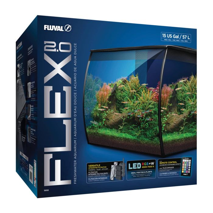 Fluval Flex Aquarium 2.0 57ltr Black-1