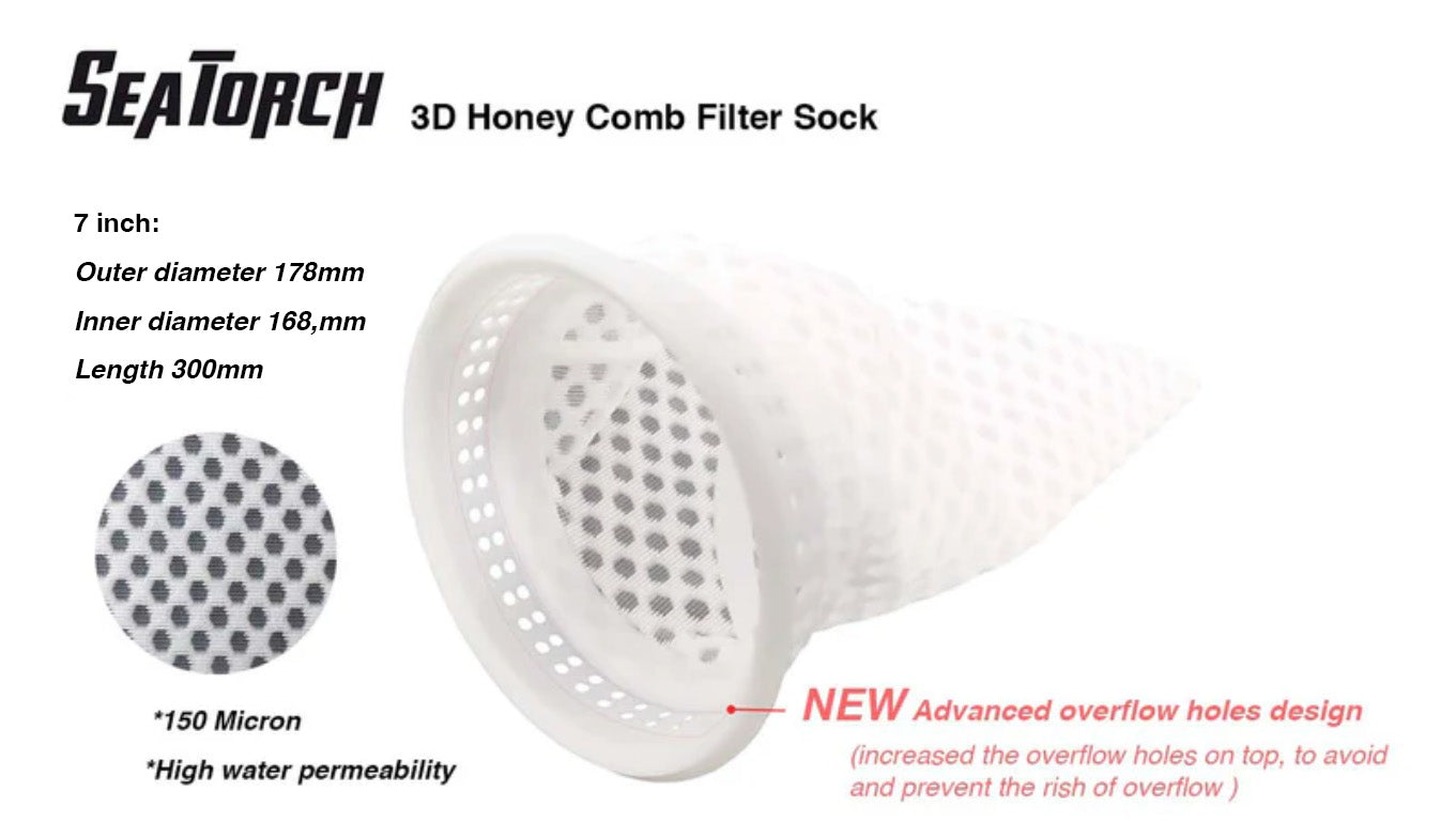 Seatorch Honey Comb Filter Sock 7in