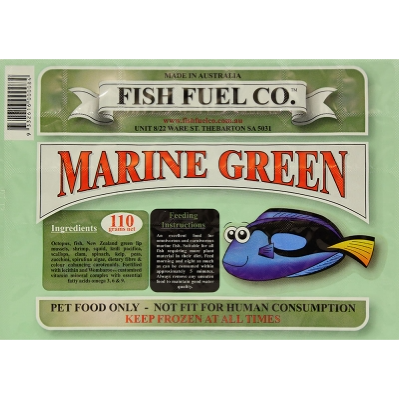 Fish Fuel Co Frozen Marine Green 110g-1