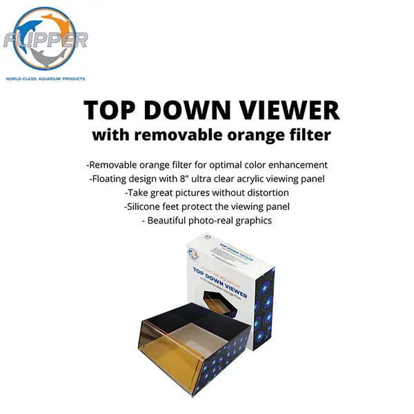 Flipper Top Down Viewer with Removable Orange Filter - 8" Ultra Clear Viewing Area-3