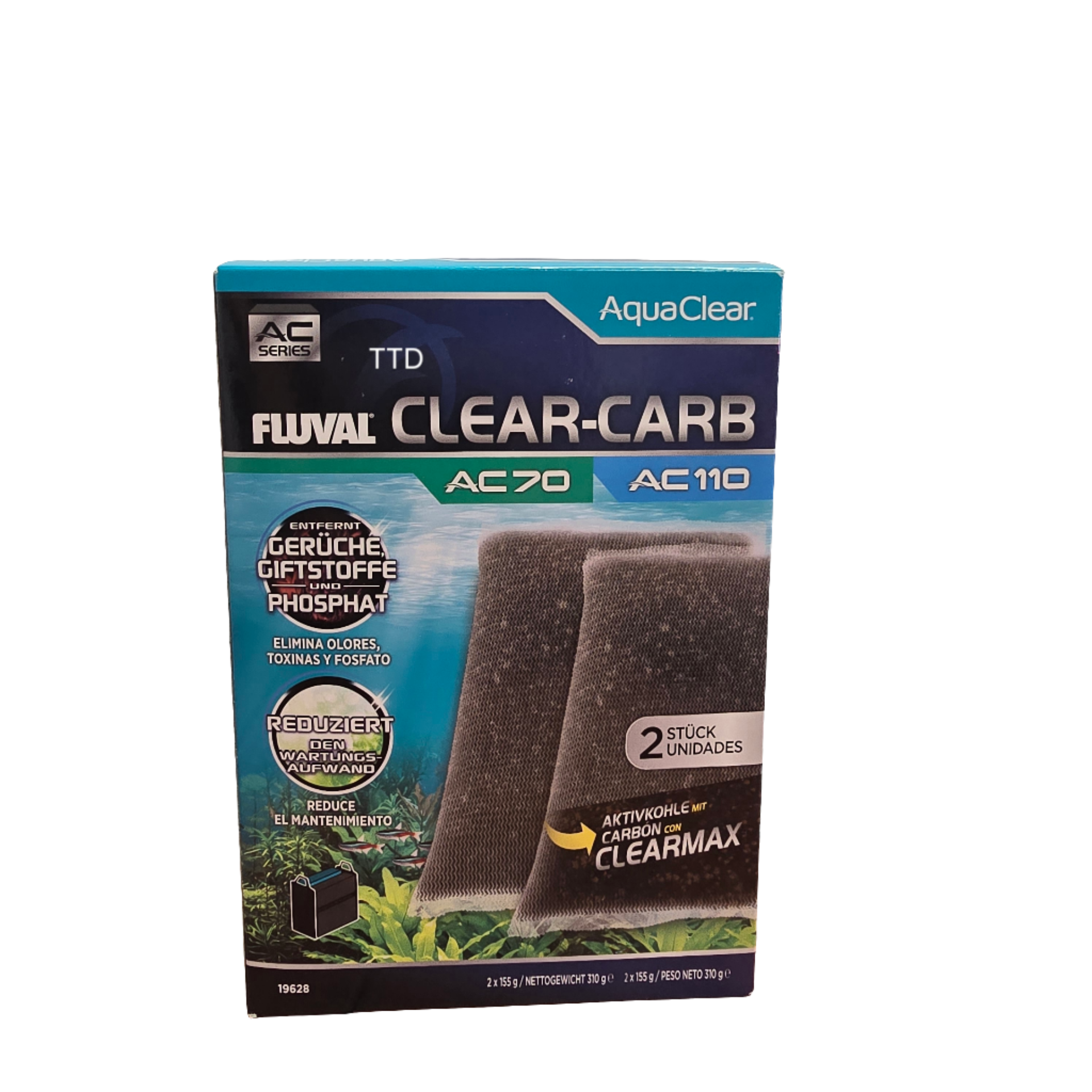 Fluval AC70/110 Clear Carb Insert ( 2 Pack )