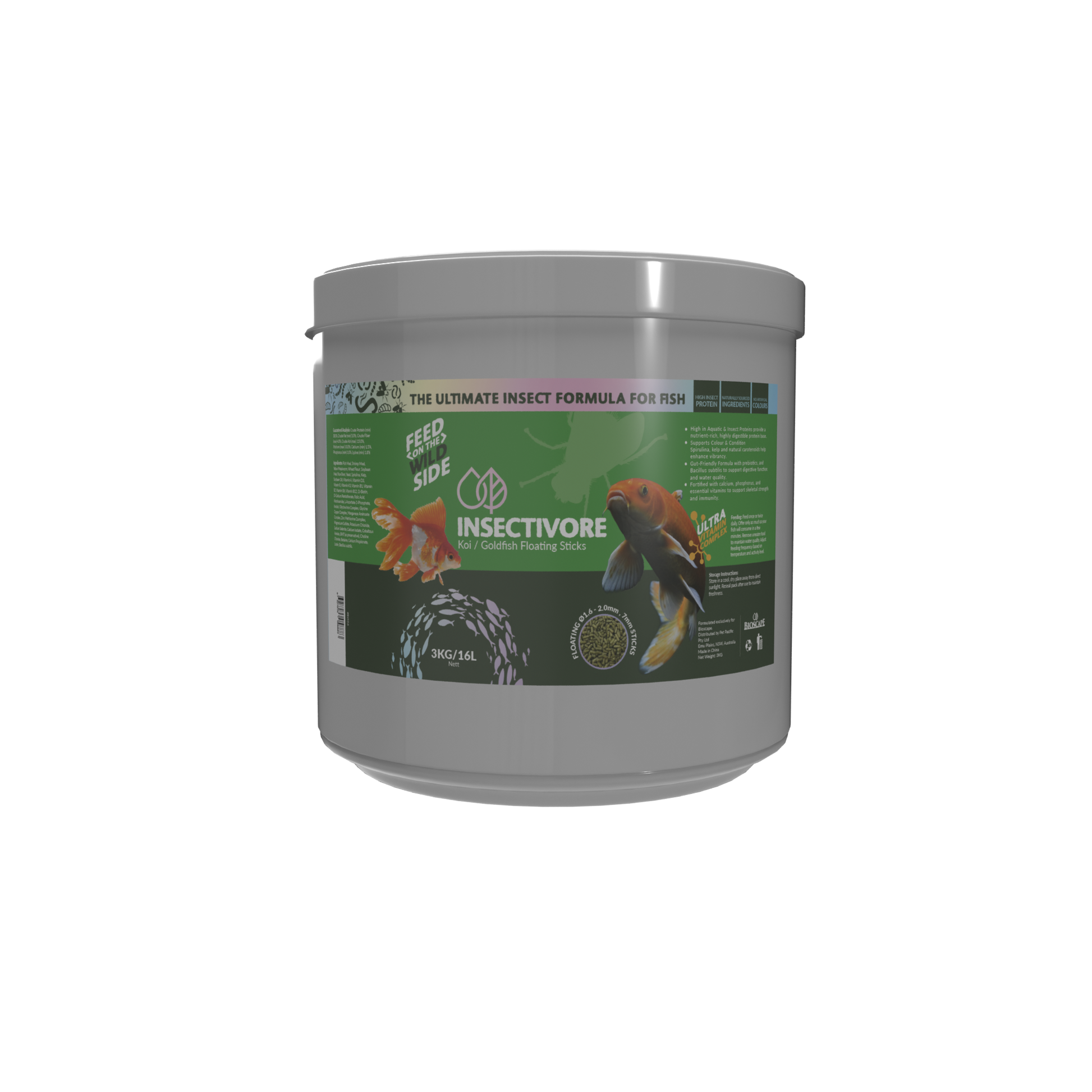 Insectivore Pond Growth Sticks 3kg (16ltr) Bucket-1